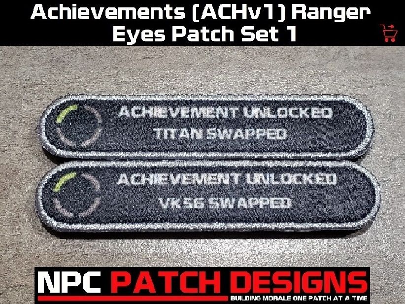 Achievements (ACHv1) Embroidered Ranger Eyes Patch Set