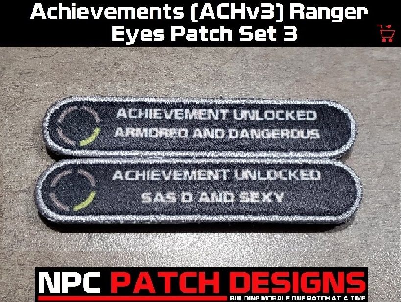 Achievements (ACHv3) Embroidered Ranger Eyes Patch Set