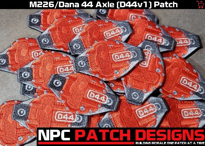 M226/Dana 44 Axle (D44v1) Embroidered Patch
