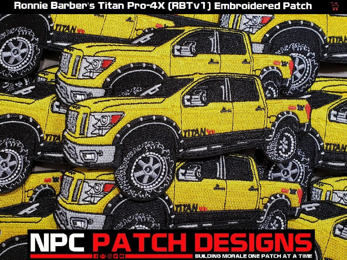 Ronnie Barber's Titan PRO-4X (RBTv1) Embroidered Patch