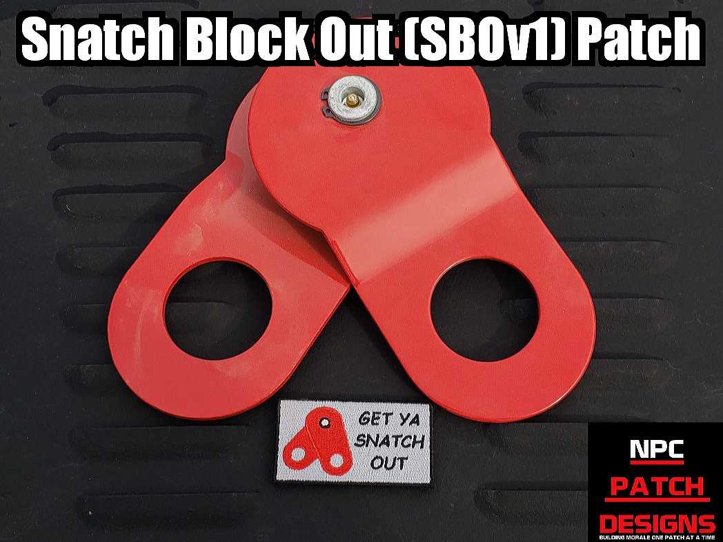 Snatch Block Out (SBOv1) Embroidered Patch
